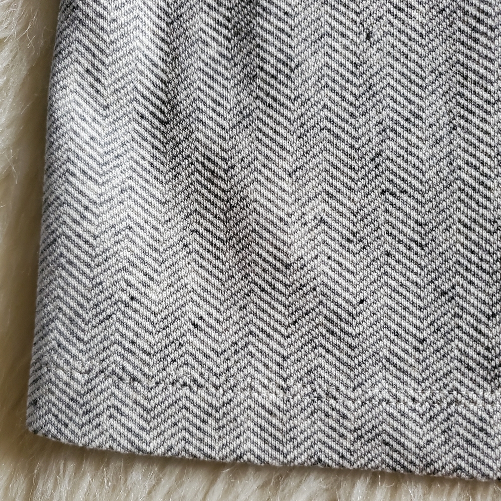 Eileen Fisher Herringbone Organic Cotton Longline Open Front Jacket Cardigan L - Picture 13 of 13